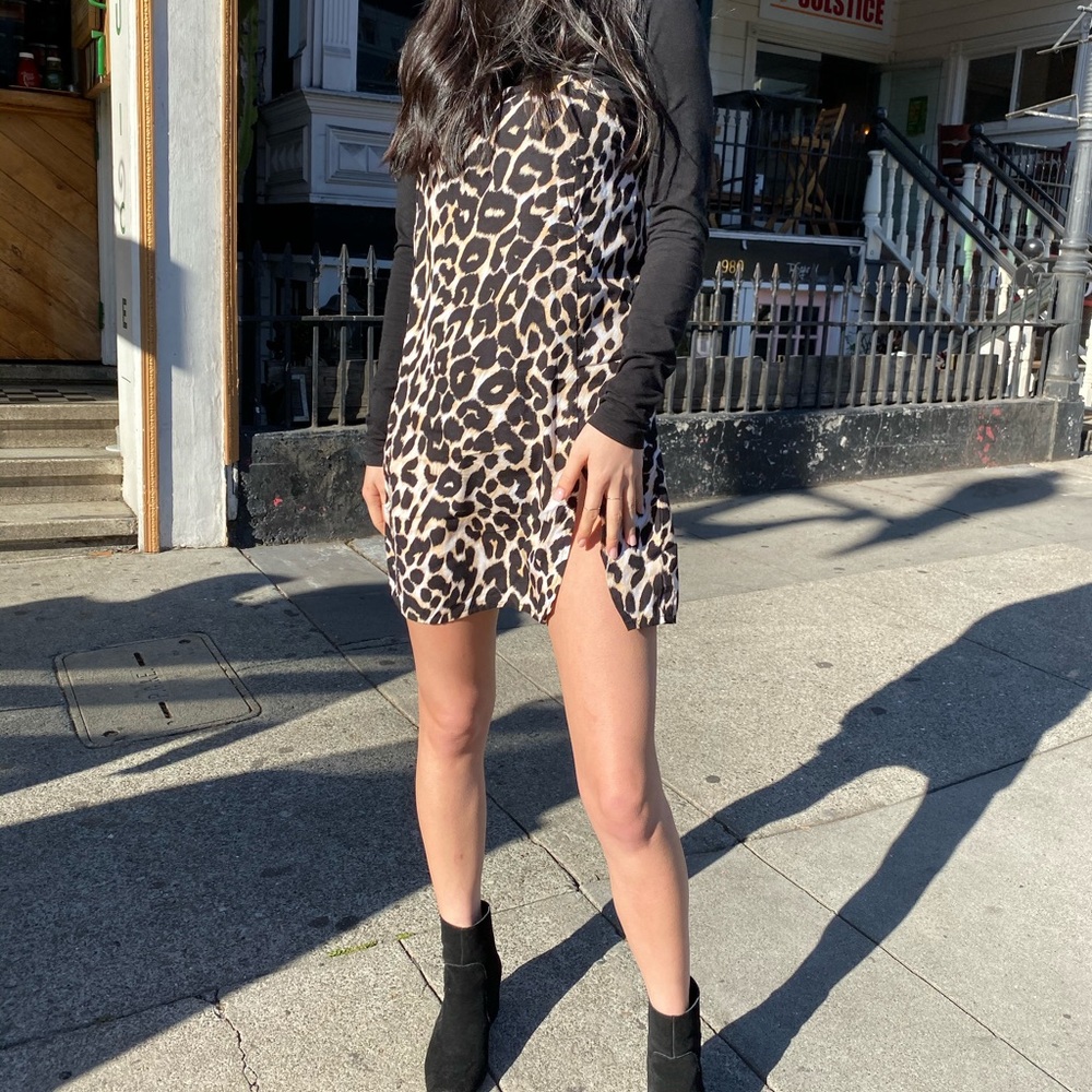 Motel Leopard/Jaguar Print Dress
